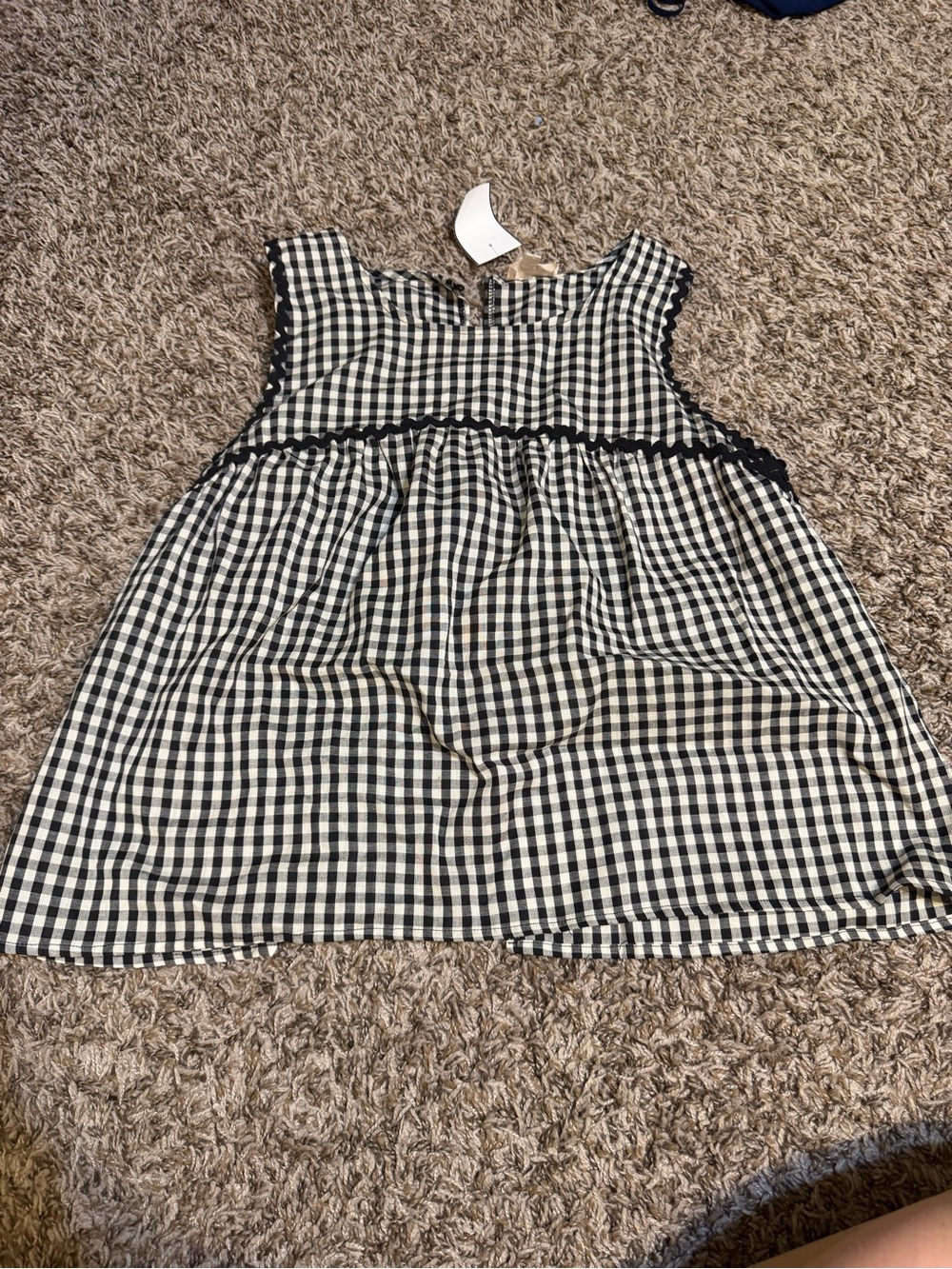 Women’s dizzire brand black and white gingham tank. New! Size medium